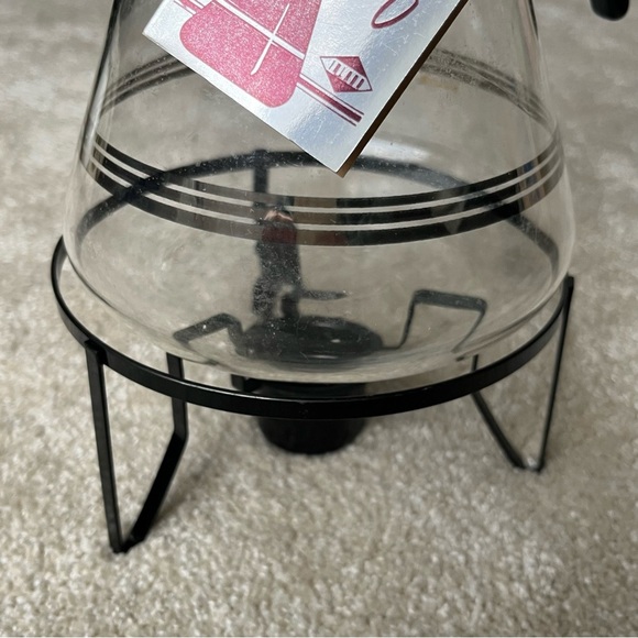 Vintage Inland Glass Carafe and Warmer Set-Silver-Mid Century Modern-Vtg-MCM-EUC - Picture 4 of 15